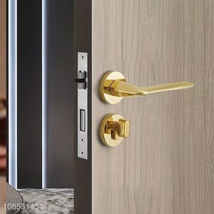 Wholesale magnetic suction mute door handle lock set interior split lock