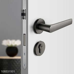 Factory supply zinc alloy magnetic suction mute door handle and lock set