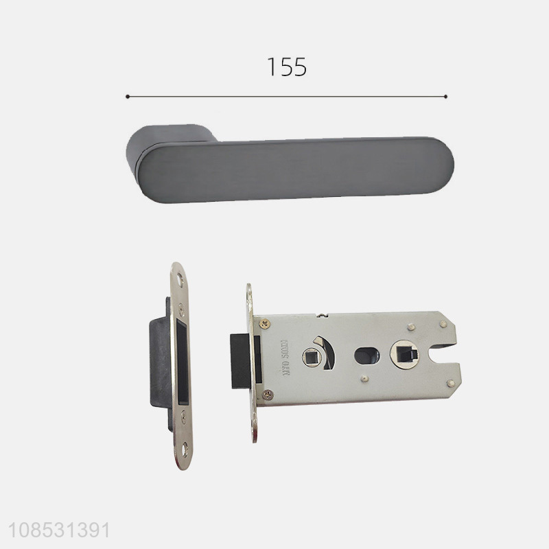Wholesale magnetic suction mute zinc alloy door lock door handle for bedroom