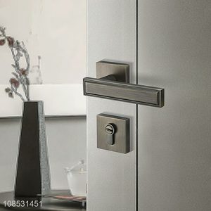 New design interior door split lock magnetic mute zinc alloy door handle
