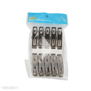 Good quality multipurpose stainless steel clothes pegs ticket clips