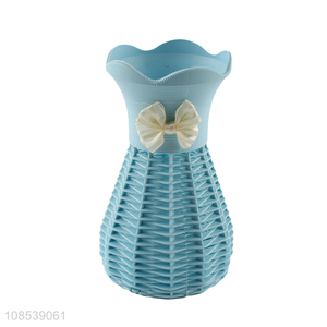 Wholesale colorful plastic flower vase for office home decoration