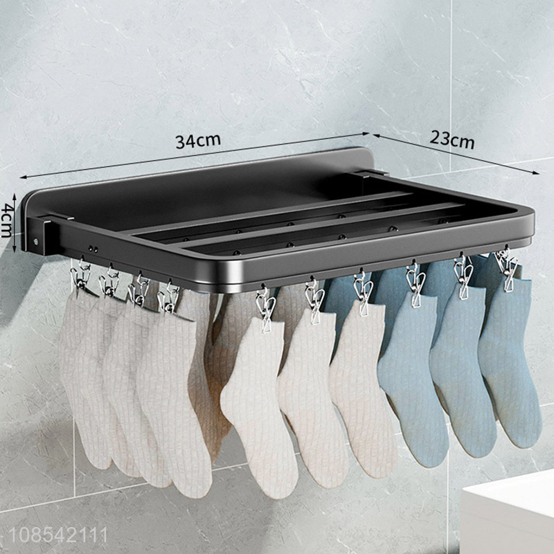 Best selling wall-mounted bathroom indoor drying socks rack