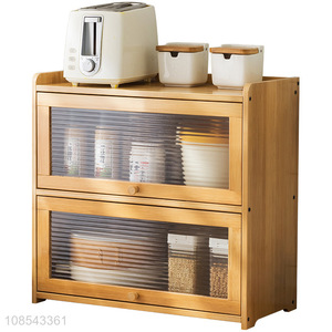 New product kitchen countertop cabinet bamboo storage cabinet racks