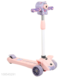 Top selling cartoon children bubble machine kids scooter