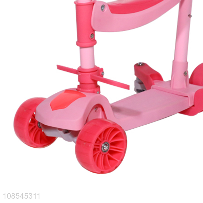 Popular products pink children outdoor scooter with folding seat