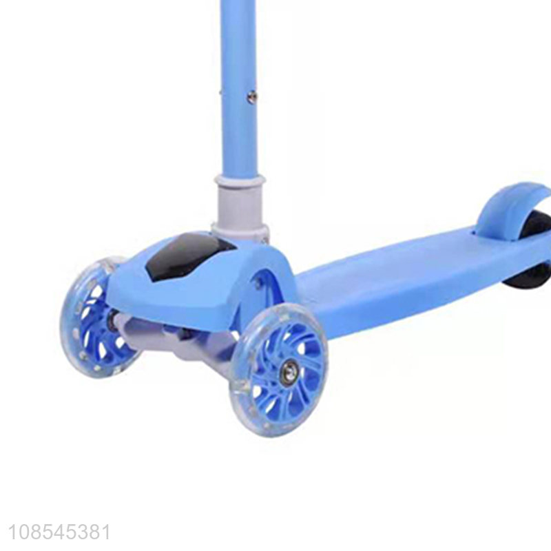Good selling blue kids 3wheel balance scooter for outdoor