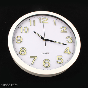 Good quality noctilucent wall clock classic silent quartz clock