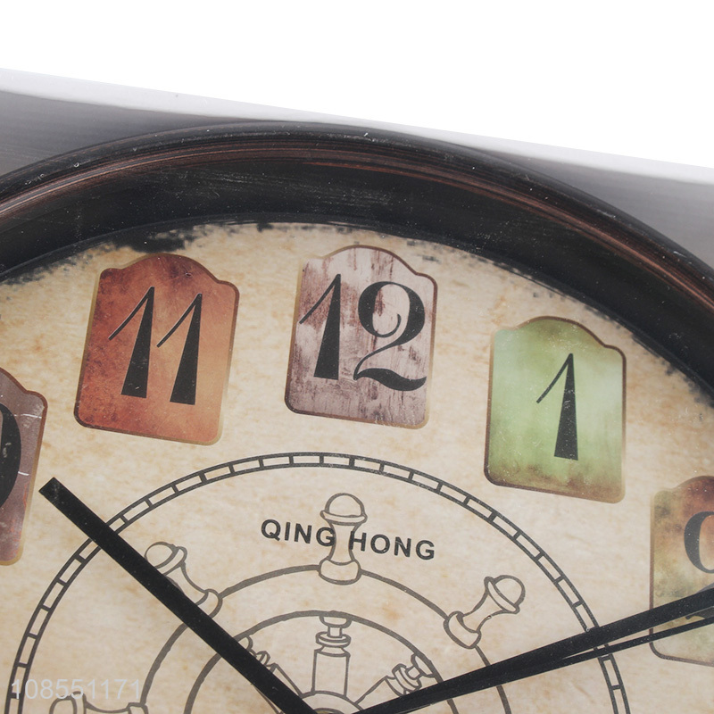 Factory supply vintage wall clock mute quartz clock for sale