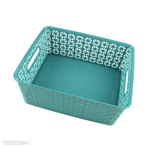 Best quality multi-function plastic storage basket with handles for kitchen