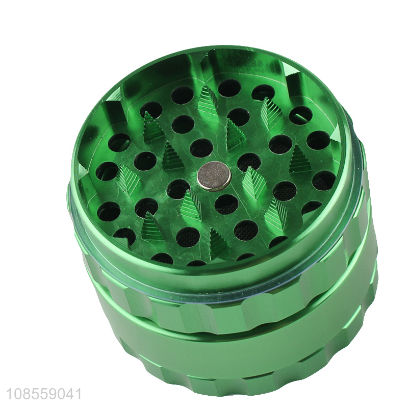 Wholesale 53mm 4 layered aluminum alloy metal tobacco grinder spice grinder