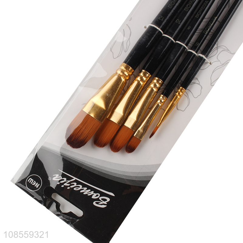 Factory wholesale 5pcs/set painting brush set acrylic paintbrush set