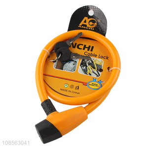 High quality bicycle <em>security</em> bicycle cable lock with keys