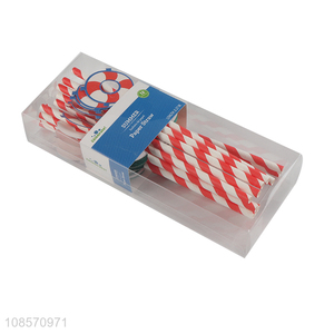 Wholesale 12pcs paper straws for drinks and cocktail
