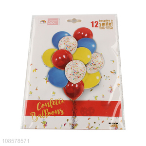 Cheap 12pieces colourful decorative latex balloon kit for sale