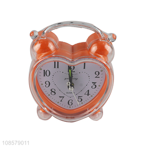 China wholesale heart shape table clock alarm <em>clocks</em>