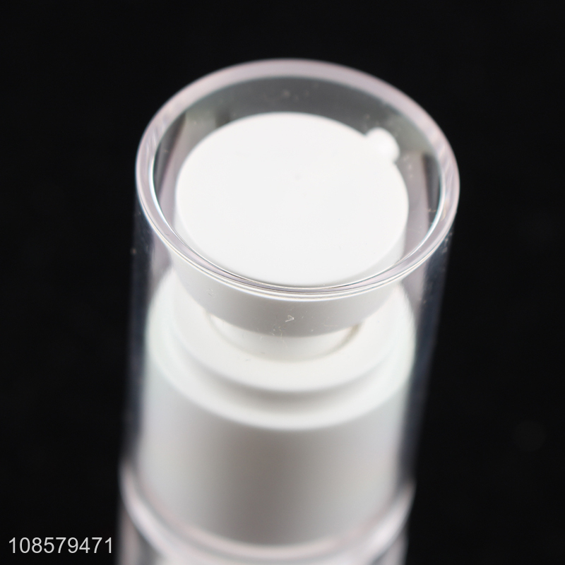 Factory price 15ml empty vacuum plastic lotion emulsion bottle