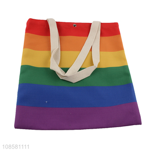 Popular products rainbow color polyester handbag for sale