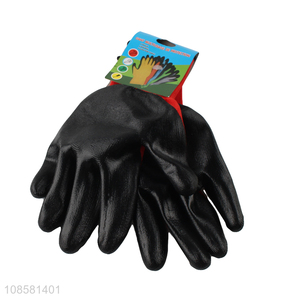 Good price safety <em>gloves</em> nylon <em>rubber</em> working <em>gloves</em> for sale
