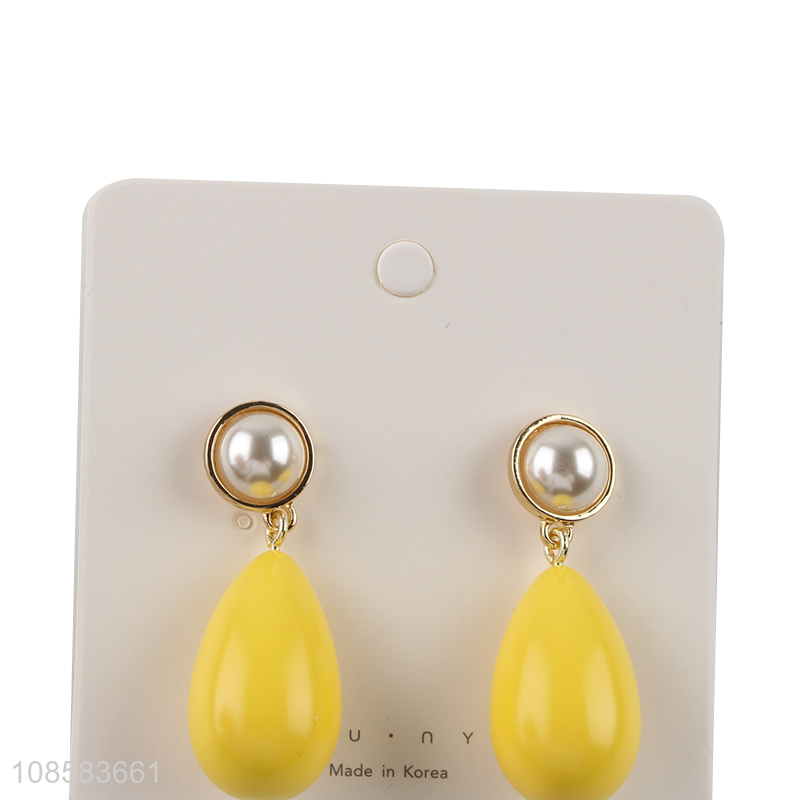Best selling multicolor pearl earrings ear studs for ladies