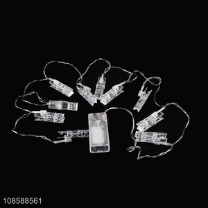Wholesale AA battery operated clear photo clip led string light for hanging photos