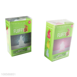 New product 6 color changing light bunny night light for age 8+