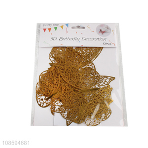 Online wholesale hollow golden 3d butterfly <em>decoration</em> <em>crafts</em>