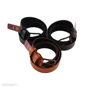 Good price 125cm simple retro pu leather belt for men