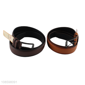 Factory supply 125cm men's pu leather belt for khakis jeans
