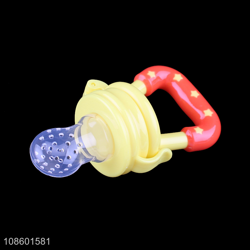 Low price silicone baby fruit feeder pacifier teething toy