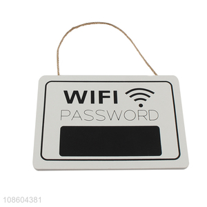 Low price MDF restaurant notice plate for wifi code
