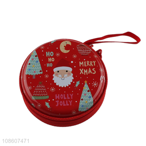 Popular products round christmas <em>coin</em> <em>purse</em> with zipper
