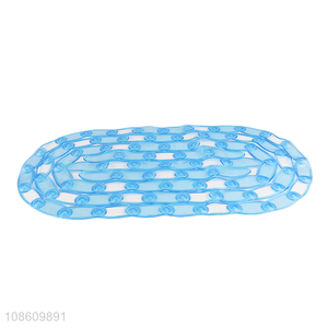 Wholesale anti-slip pvc bathroom mat bath rug with suction cup