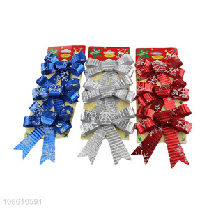 Hot products multicolor <em>christmas</em> bow tie for xmas tree decoration