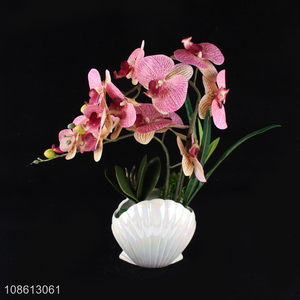 Good selling 14heads artificial flower fake flower with flower pot