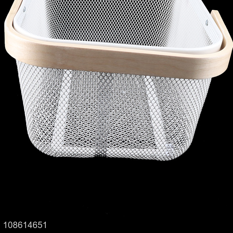 Factory price portable vegetable fruit storage basket with handle