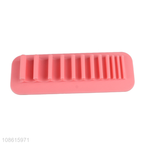 Wholesale wall mounted silicone makeup brush rack cosmetic brush holder
