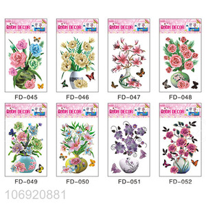 Hot Sale Flower Pattern Plastic Decorative Sticker