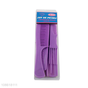 Hot selling 8pcs plastic comb set hairdressing <em>combs</em> hairstyling <em>combs</em>