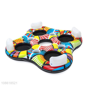 High quality PVC 4 person multicolored inflatable quad raft