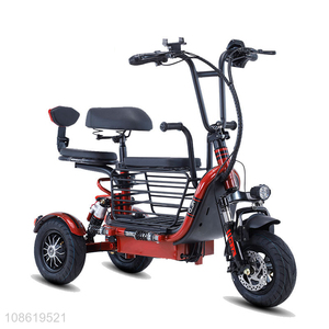 Custom <em>lithium</em> <em>battery</em> three-gear speed folding electric scooter tricycle for 2 person