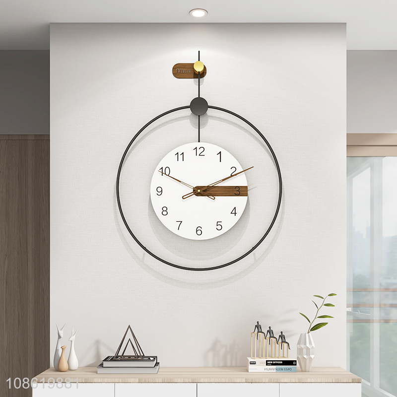 Hot selling minimalist home decor metal wall clock mute clocks