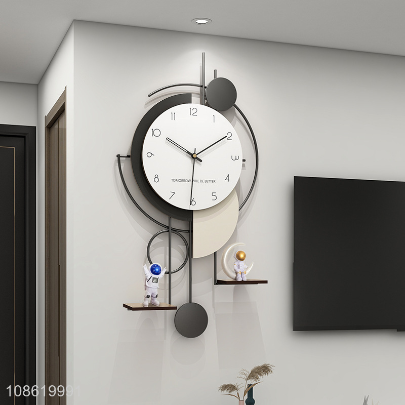 Wholesale European style minimalist big wall decor metal wall clocks