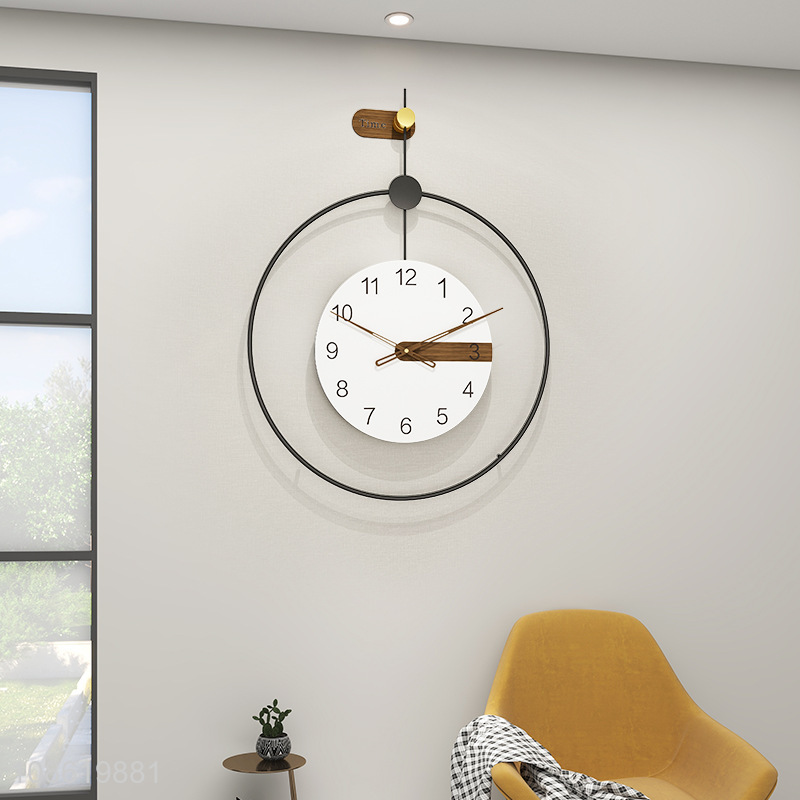 Hot selling minimalist home decor metal wall clock mute clocks