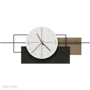 Wholesale modern simple iron art wall clock for living room decor