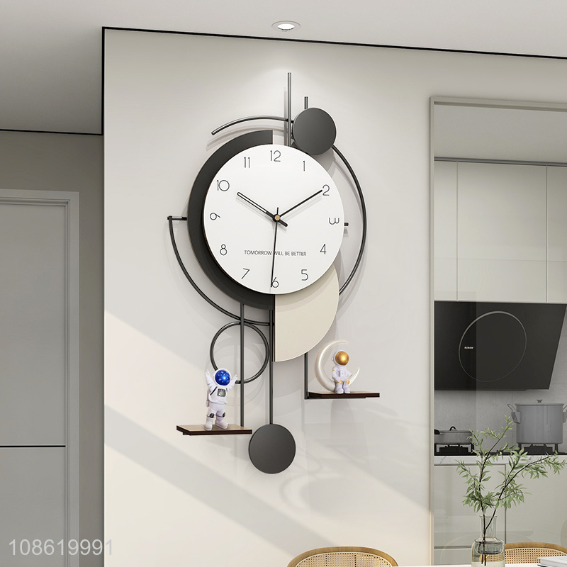 Wholesale European style minimalist big wall decor metal wall clocks