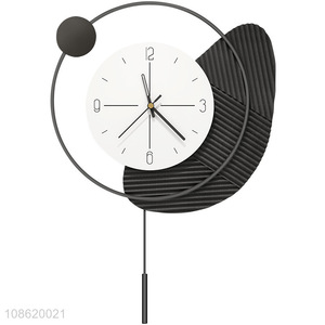 Good quality non-toxic eco-friendly large metal wall clock for bedroom