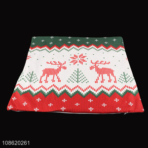 Top quality christmas decoration polyester <em>pillow</em> cover for sale