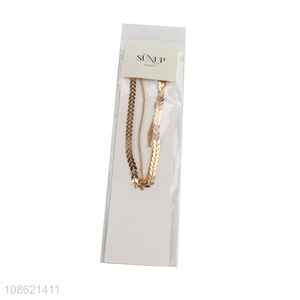 Yiwu factory <em>fashion</em> <em>jewelry</em> fishbone necklace for decoration