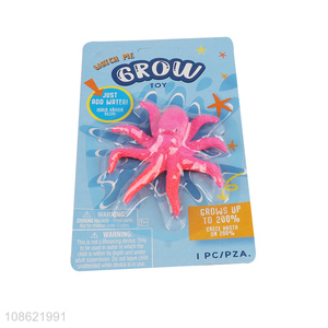 High quality fun growing octopus toy growing sea animal toy